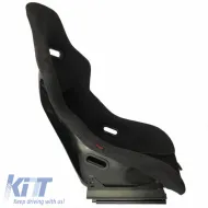 Verseny kagylóülés, velúr Alcantara, fekete, pár (2 db)-image-6293644