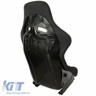 Verseny kagylóülés, velúr Alcantara, fekete, pár (2 db)-image-6293645