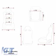 Verseny kagylóülés, velúr Alcantara, fekete, pár (2 db)-image-6293650