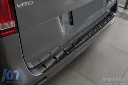 Verstärkter Avisa-Schutz geeignet für die hintere Stoßstange des Mercedes V-Class W447, Vito, Marco Polo 2014-2019, nach 2019 mit nach oben öffnendem Kofferraum, schwarz-image-6129821