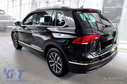 Verstärkter Avisa-Schutz geeignet für die hintere Stoßstange des Volkswagen Tiguan, R-line, Allspace 2015-2020, nach 2020, eHybrid nach 2020, Chrom-image-6212035
