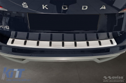 Verstärkter Avisa-Schutz geeignet für die hintere Stoßstange des Skoda Kamiq Crossover nach 2019, Chrom-image-6212050