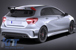 Странични стикери Vinyl Dark Сиво , подходящ за Mercedes CLA W117 C117 X117 (2013-2016) A Class W176 (2012-up) 45 Дизайн Edition 1-image-6025731