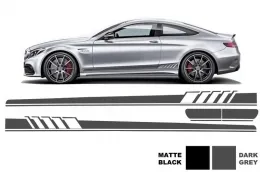 image-6-Странични стикери Vinyl Dark Сиво подходящ за MERCEDES C-Class C205 Купе A205 Cabriolet (2014-) C63 Дизайн