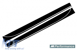 Странични стикери Vinyl Матово черно подходящ за BMW F30 F31 3 Series (2011-Up) M-Performance дизайн-image-6020085