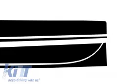 Странични стикери Vinyl Матово черно подходящ за BMW F30 F31 3 Series (2011-Up) M-Performance дизайн-image-6020087