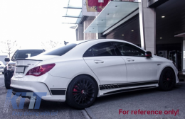 Странични стикери Vinyl Матово черно подходящ за Mercedes CLA W117 C117 X117 (2013-2016) A Class W176 (2012-up)-image-6020373