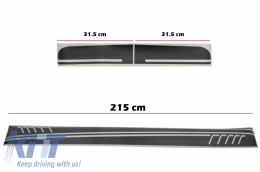 Странични стикери Vinyl Матово черно подходящ за MERCEDES Benz C238 Купе W212 W213 E200 E300 E350 E46 E63 C207 A207-image-6047817