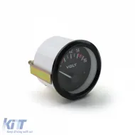 Voltmérő kiegészítő műszer 52mm Youngtimer Classic fekete-image-6197615