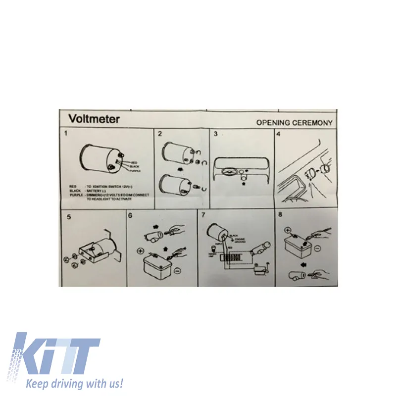 Voltmeter Auto Gauge Smoke 60mm Electrical 270 Scale