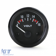 Voltmeter Auxiliary Instrument 52mm Youngtimer Classic Black