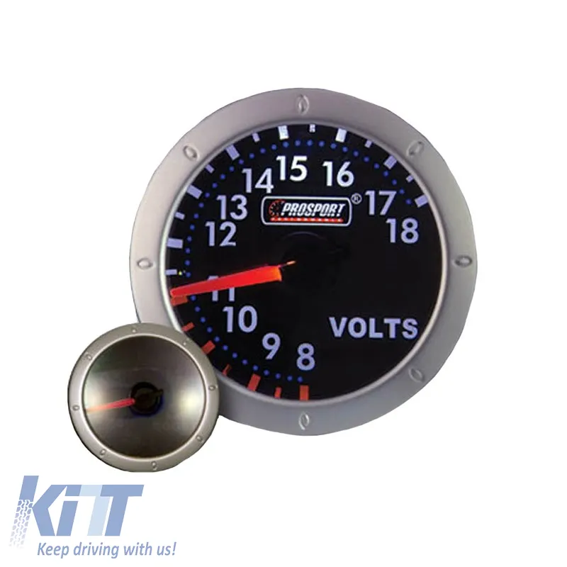 Voltmeter Prosport Diamond Series Mirror Look Smoke 52mm