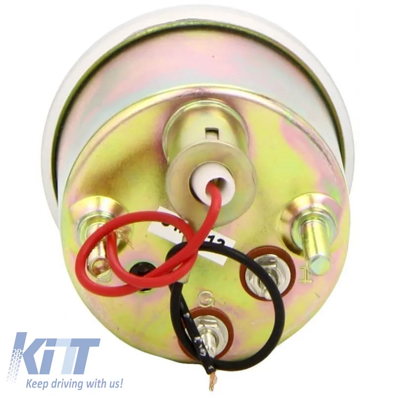 Voltmeter Racesport White 52mm 12 Volt GAUG484