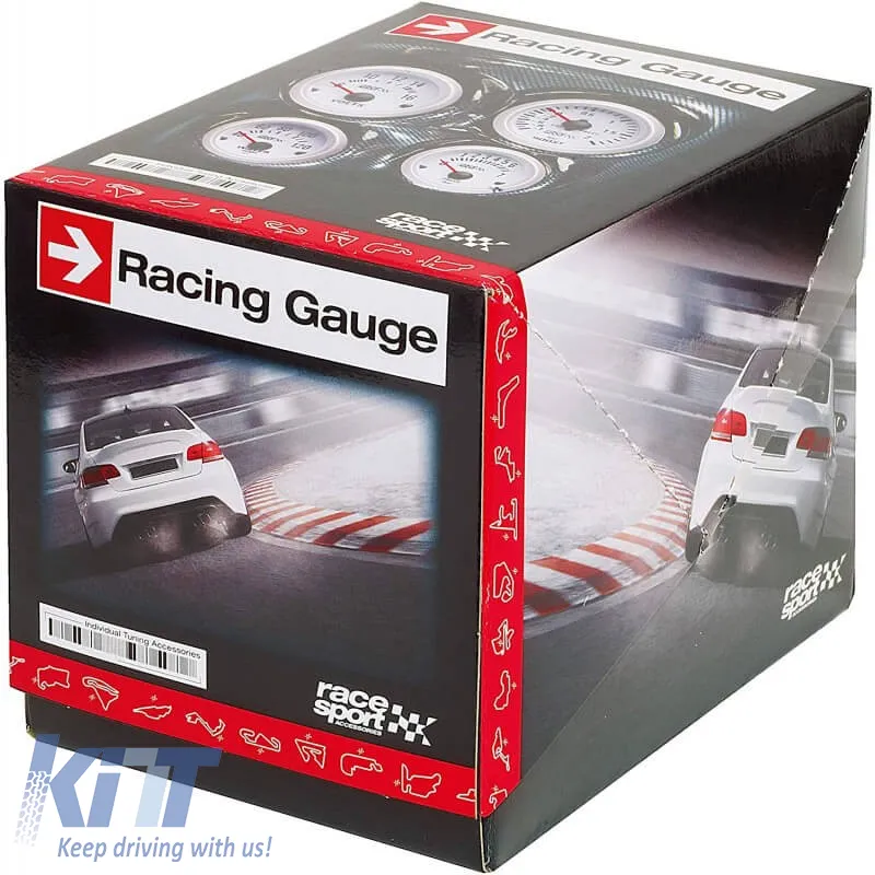 Voltmeter Racesport White 52mm 12 Volt GAUG484