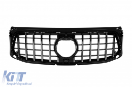 Vordere A Design Stoßstange geeignet für Mercedes GLB X247 2019-2023, mit Chrom/schwarzer GT Kühlergrill-image-6264981