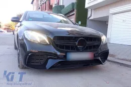 Vordere A-Design-Stoßstange geeignet für Mercedes E-Klasse W213 Limousine, S213 Kombi 2016-2019, für das Modell ohne aktive Klappen-image-6265764
