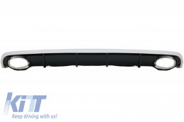 Vordere Stoßstange für Audi A6 C7 4G Facelift 11-14 RS6 Look Diffusor Auspuff-image-6048863