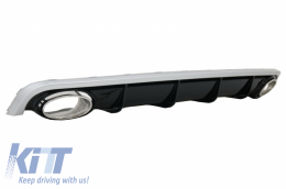 Vordere Stoßstange für Audi A6 C7 4G Facelift 11-14 RS6 Look Diffusor Auspuff-image-6048865