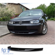 Vortex style front spoiler suitable for Volkswagen Golf 4 in piano black finish - PESV6026936