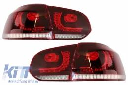 VW Golf 6 VI (2008-2012) lökhárító, teljes LED hátsó lámpák, dinamikus irányjelzők, GTI dizájn-image-6049862