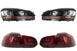 image-6-Фарове подходящи за VW Golf 6 VI (2008-2013) Golf 7 3D LED DRL U-Design TFSI със Задни светлини Full LED R20