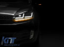 VW Golf VI 2008+ fényszóró szett, Osram Xenon fekete, LED futófényes irányjelzővel, R20 Dizájn-image-6031771