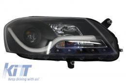Фарове подходящи за VW Passat B7 (2010-2014) Light Bar LED DRL Черен-image-6017602