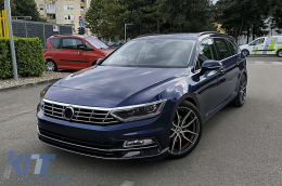 VW Passat B8 3G 15-18 R-Line Design lökhárító, fényszórómosóval és dinamikus irányjelzővel-image-6114210