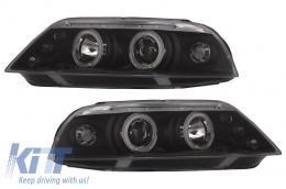 image-3-Фарове подходящи за VW Passat 3BG (2000-2005) 2 Halo Джанти Черен