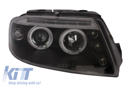 Фарове подходящи за VW Passat 3BG (2000-2005) 2 Halo Джанти Черен-image-6015055