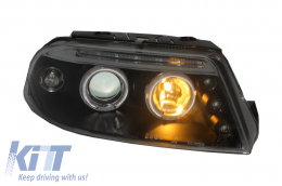 Фарове подходящи за VW Passat 3BG (2000-2005) 2 Halo Джанти Черен-image-6015056