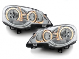 image-11-Фарове подходящи за VW Polo 9N3 (04.2005-2009) Angel Eyes 2 Halo Джанти Хром