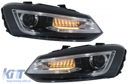 image-19-Фарове подходящи за VW Polo MK5 6R 6C 61 (2011-2017) LED Light Bar Devil Eye Look RHD