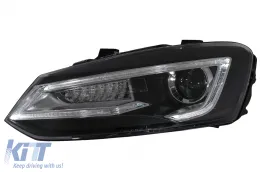 Фарове подходящи за VW Polo MK5 6R 6C 61 (2011-2017) LED Light Bar Devil Eye Look RHD-image-6077522