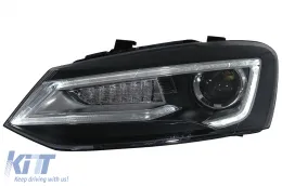 Фарове подходящи за VW Polo MK5 6R 6C 61 (2011-2017) LED Light Bar Devil Eye Look RHD-image-6077524