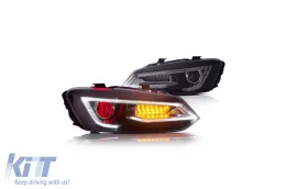 Фарове подходящи за VW Polo MK5 6R 6C 61 (2011-2017) LED Light Bar Devil Eye Look RHD-image-6077532