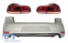 image-68-Задна Броня подходяща за VW Golf 6 VI (2008-2012) със Задни светлини FULL LED Черешово черно TFSI Дизайн