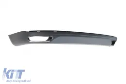 W12-Typ Diffusor mit verchromten Enden geeignet für den serienmäßigen Heckstoßfänger des Audi A8 2010-2014 -oo--oo--image-6163813