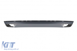 W12 type diffuser with chrome tips suitable for standard rear bumper of Audi A8 2010-2014 -oo--oo- - ABAURA6007399