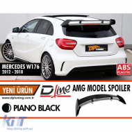 W176 AMG Style Roof Wing Spoiler Piano Black ABS / 2012-2018 - DTSM6026146