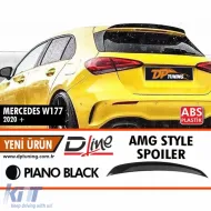 image-26-W177 A35 HatchBag A Design Style Spoiler Posteriore Nero Pianoforte ABS / 2018 Dopo (Modello Piccolo)