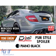 W204 PSM Rear Trunk Spoiler Piano Black ABS / 2007-2014 - DTSM6025962