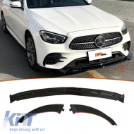 image-62-W213 Facelift Frontlippe Klavier Schwarz ABS / 2020-aktuell (3 Teile)