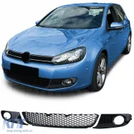 image-67-Waben-Grill glänzend für Nebelscheinwerfer geeignet für VW Golf 6 08-13