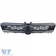 Waben-Grill schwarz mit verchromten Akzenten, geeignet für VW Golf 7 12-17, auch GTD-image-6200470