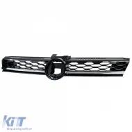 Waben-Kühlergrill glänzend schwarz mit Chromleisten, geeignet für VW Golf 7 Facelift 17-20-image-6278037