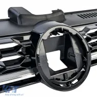 Waben-Kühlergrill glänzend schwarz mit Chromleisten, geeignet für VW Golf 7 Facelift 17-20-image-6278042