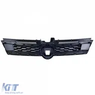 Waben-Kühlergrill glänzend schwarz mit Chromleisten, geeignet für VW Golf 7 Facelift 17-20-image-6278043