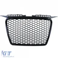 Waben-Kühlergrill ohne Emblem, glänzend schwarz, geeignet für Audi A3 8P 05-08-image-6195962
