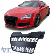 image-46-Waben-Kühlergrill ohne Emblem matt schwarz, geeignet für Audi TT 8J Pre-Facelift 06-10